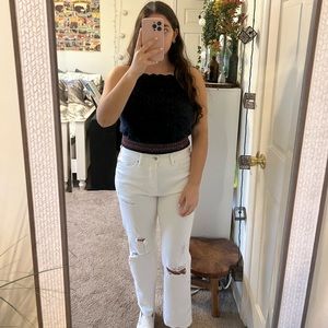 Hollister Navy Blue Crop Tank Top